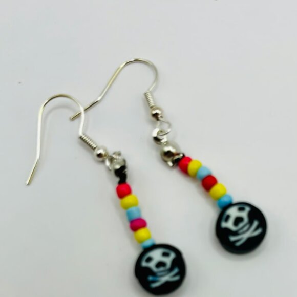 HALLOWEEN Accessory Set SKULL Earrings, Keychain, Phone Charm GHOUL - Picture 2 of 4
